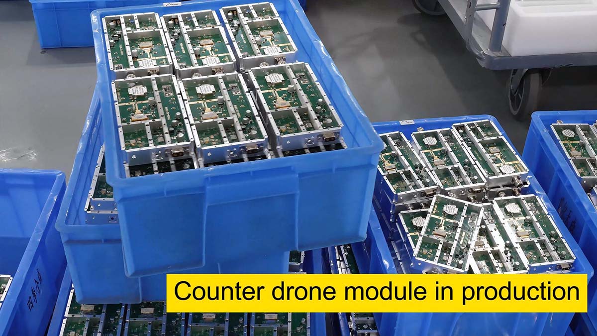 Counter drone module in production